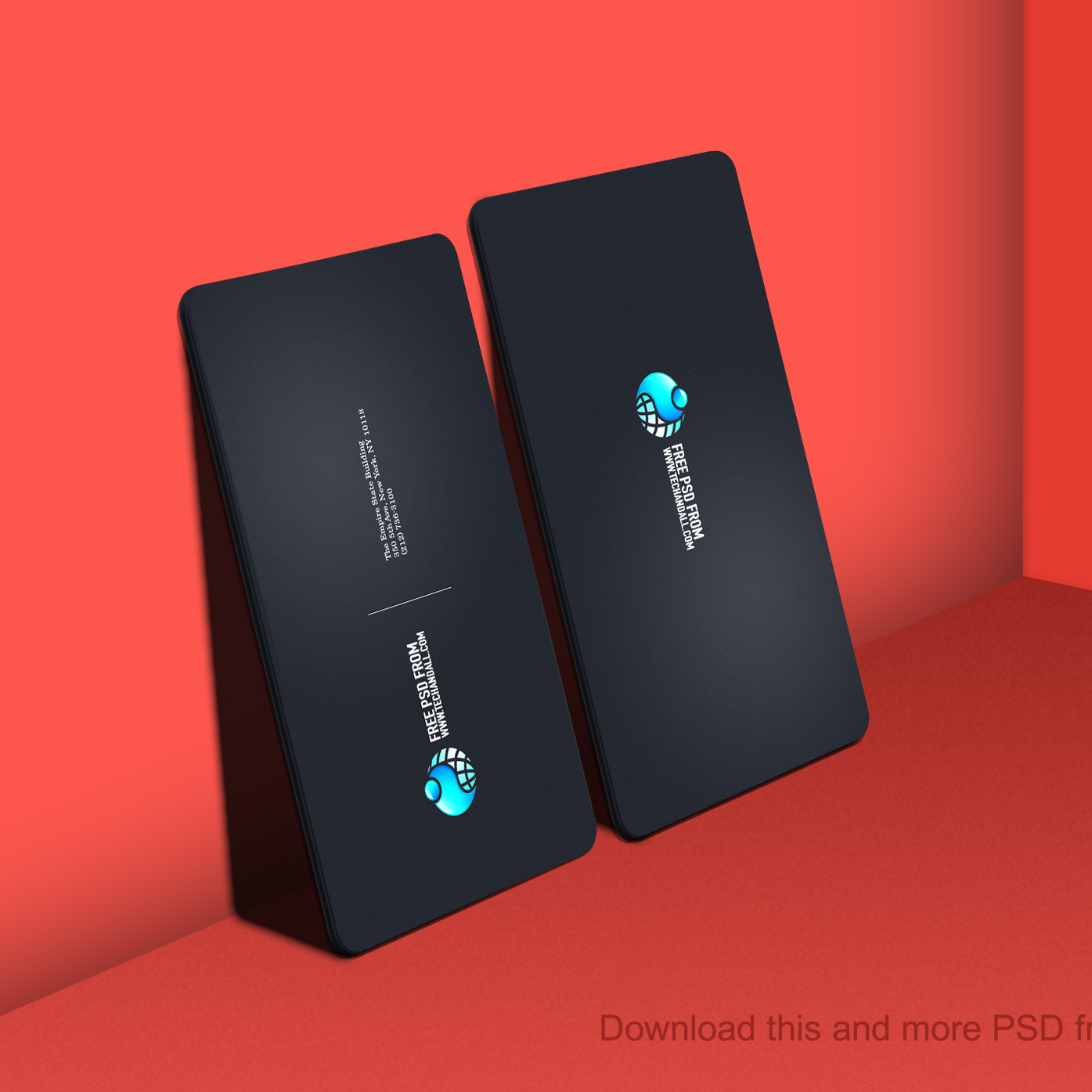 Business Card Showcase MockUp Freebies Fribly