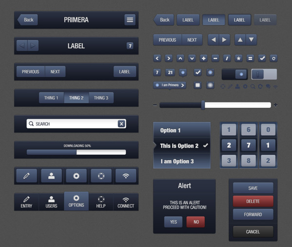 Primera: A Free iOS GUI - Freebies - Fribly