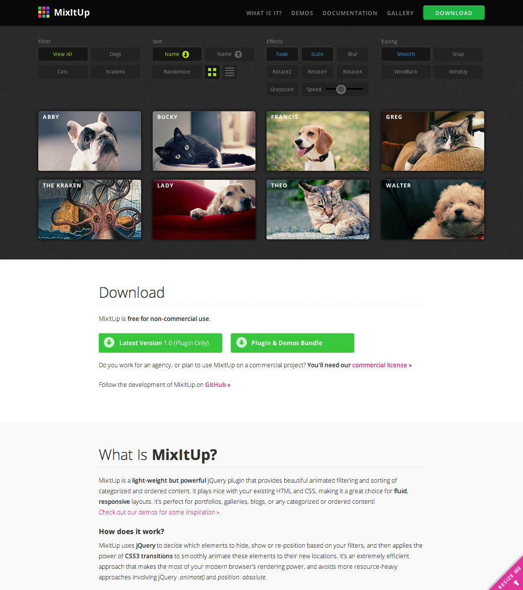 MixItUp A CSS3 and JQuery Filter & Sort Plugin Coding Fribly