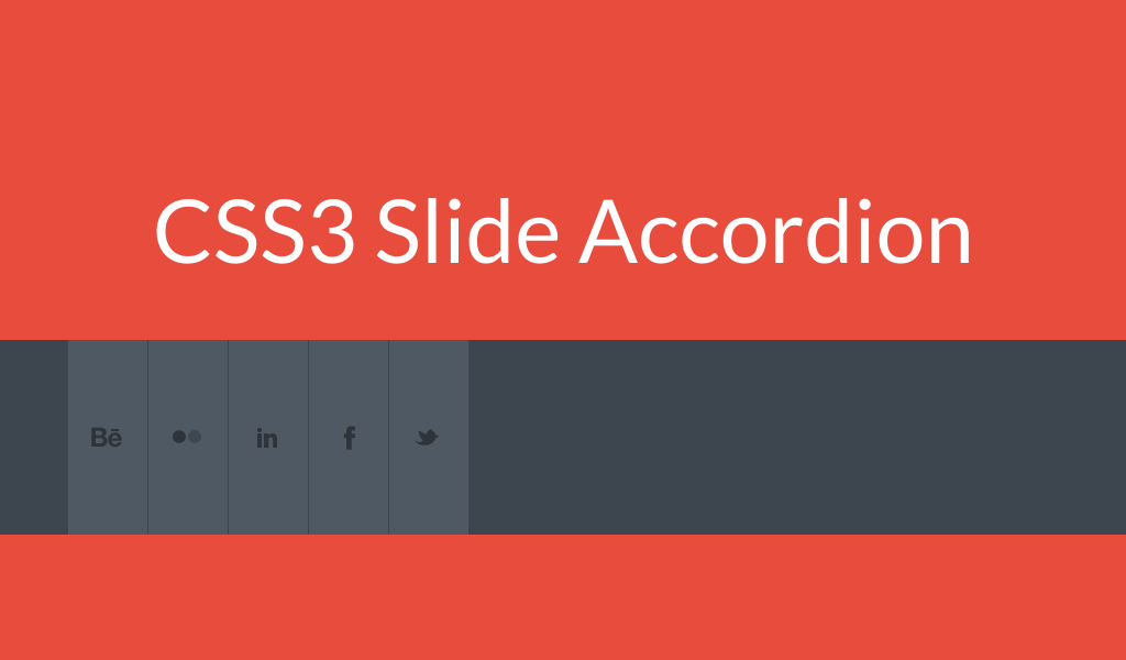 CSS3 Social Flat Accordion - Coding - Fribly