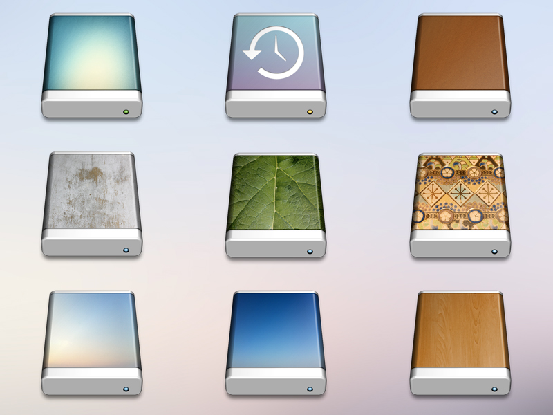 OS X Free Drive Replacement Icons - Icons - Fribly