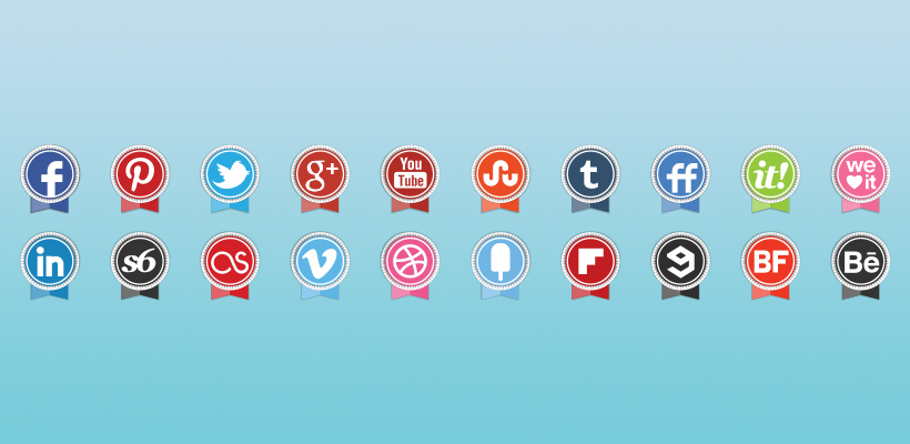 Round Ribbon Icons Set - Icons - Fribly