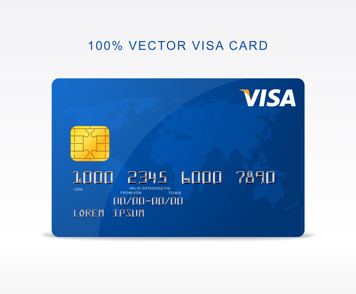 Free Vector Visa Credit Card