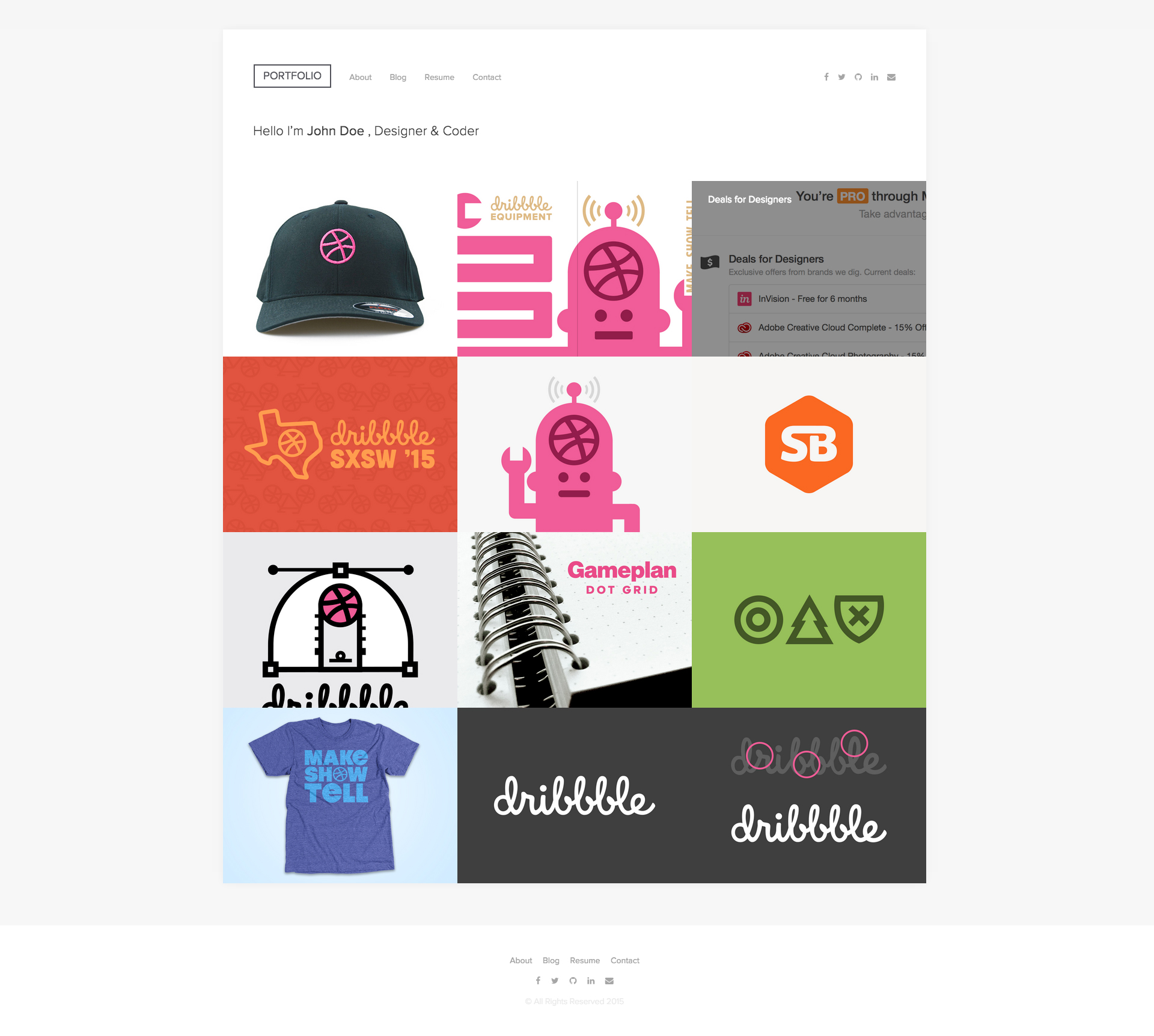 DribbbleFolio - Dribbble Portfolio HTML Template - - Fribly