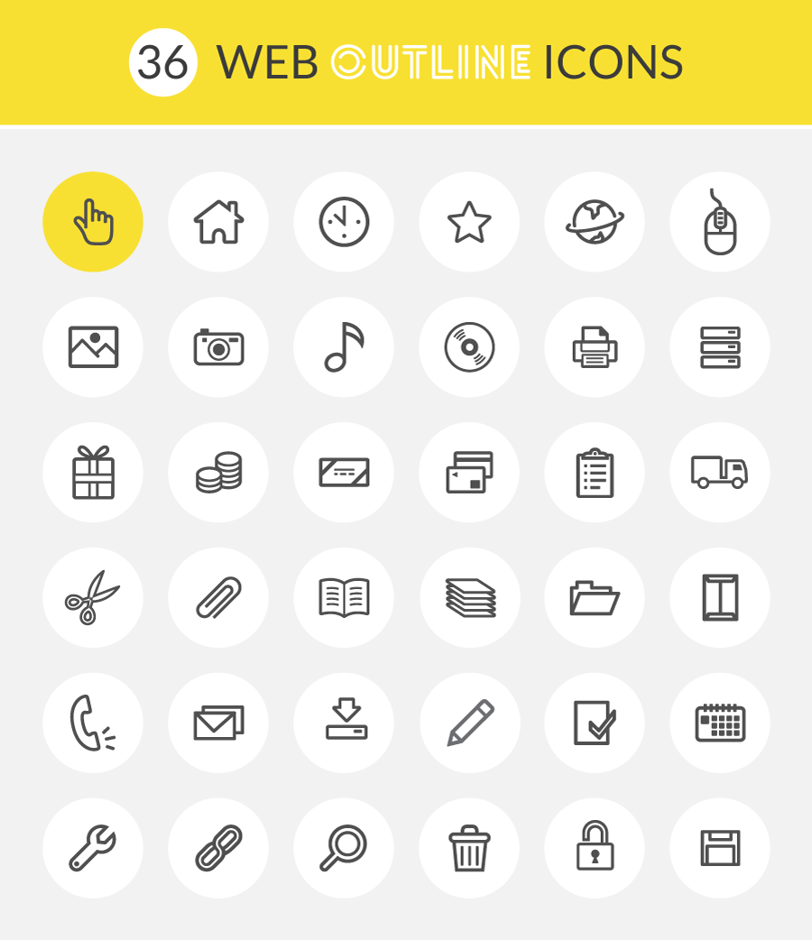  Free  Vector  Web Outline Icons  Icons  Fribly