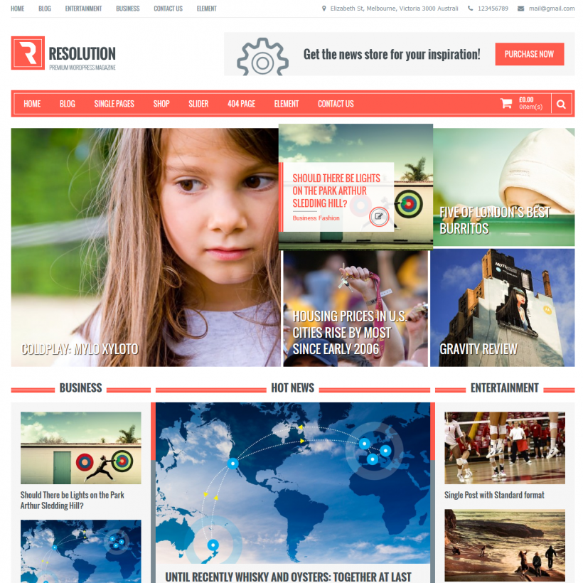 Resolution Multi Purpose WordPress Theme - - Fribly