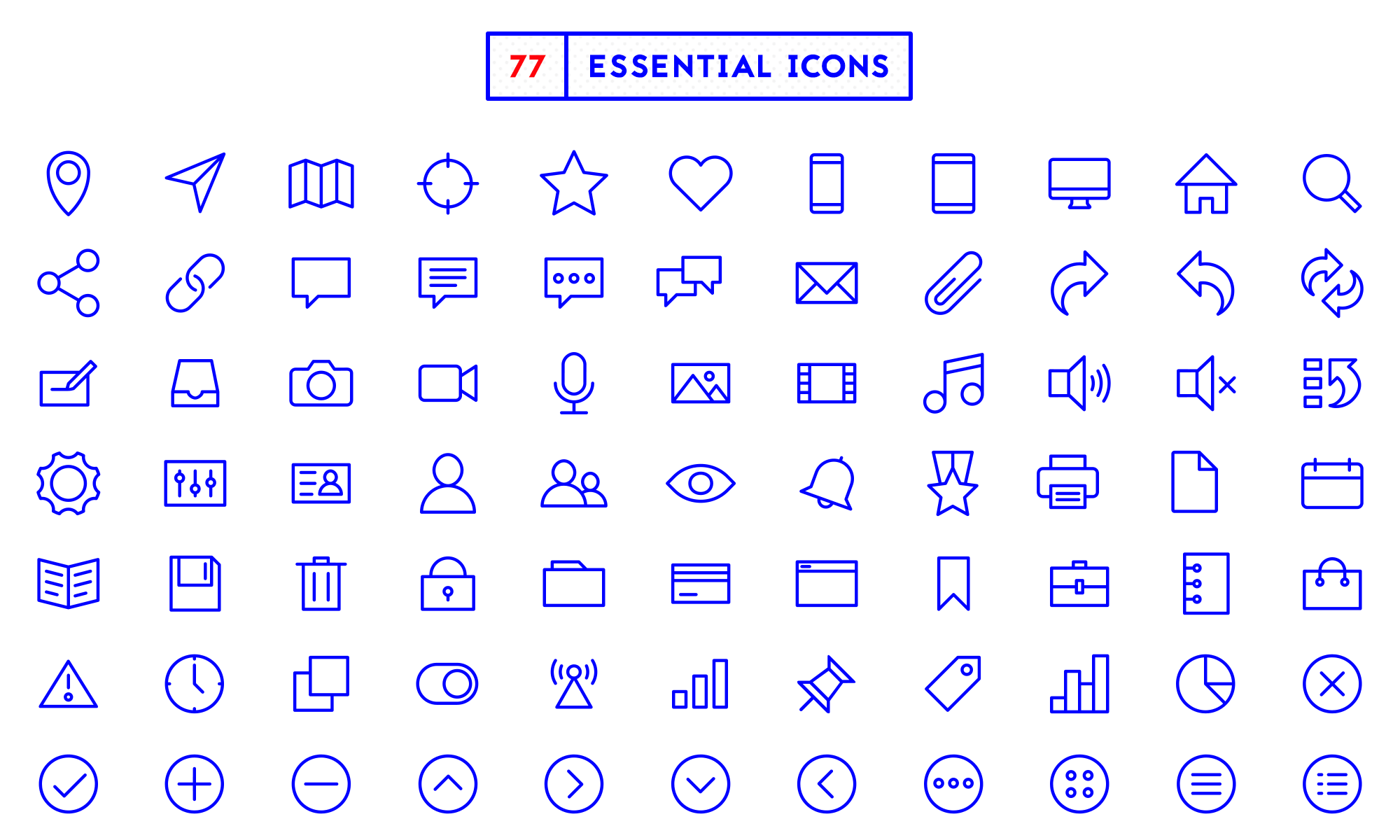 77 Essential Free Icons Icons Fribly