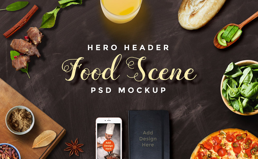 Hero Header Scene Mockup Templates Freebies Fribly