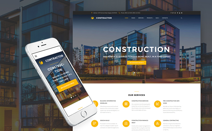 Building Company WordPress Theme