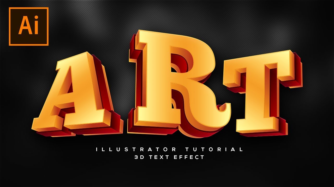 Download How to Create Cool Looking 3D Text in Adobe Illustrator ...