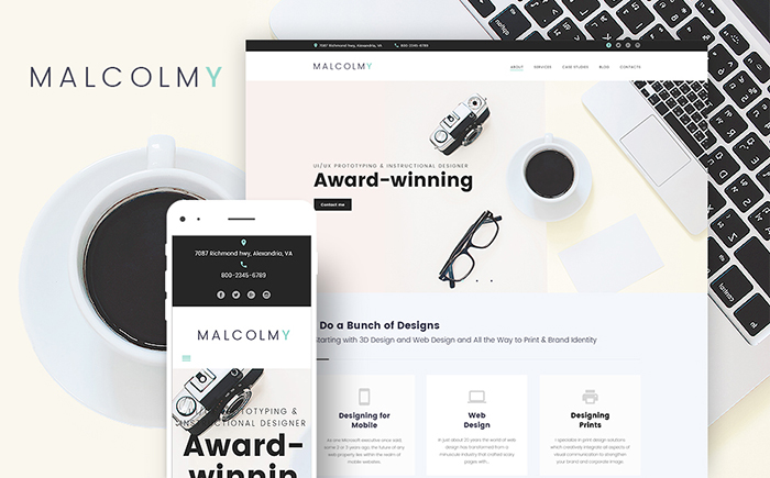 Freelance Designer Personal Portfolio Lite Free WordPress Theme 