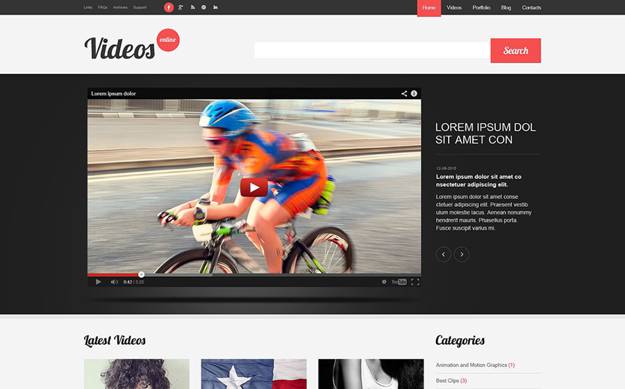 Video Content WordPress Theme