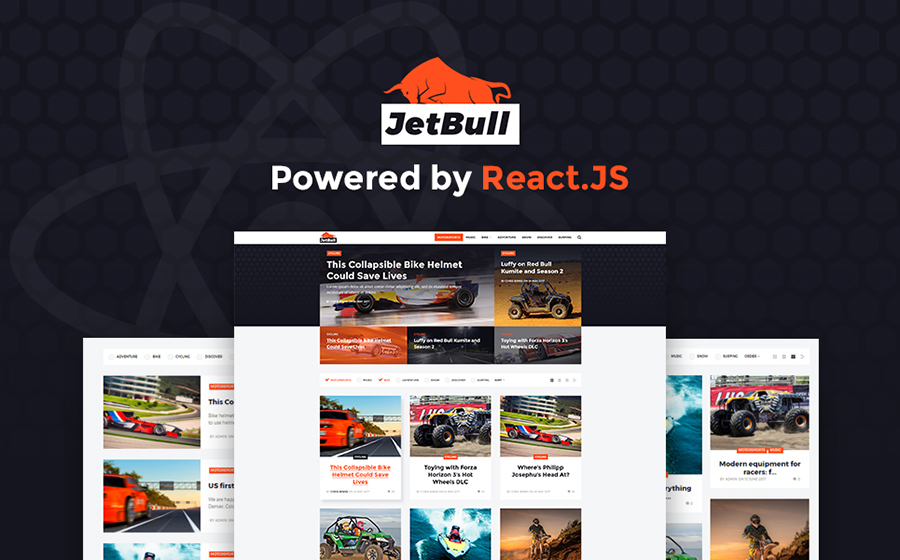 JetBull - Extreme Racing Responsive React.js Powered