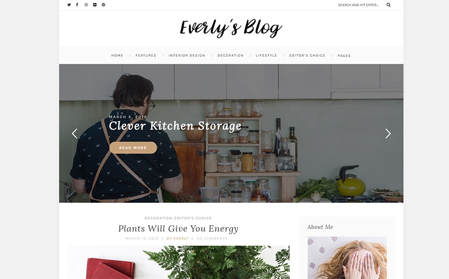Everly - Hipster Blog WordPress Theme