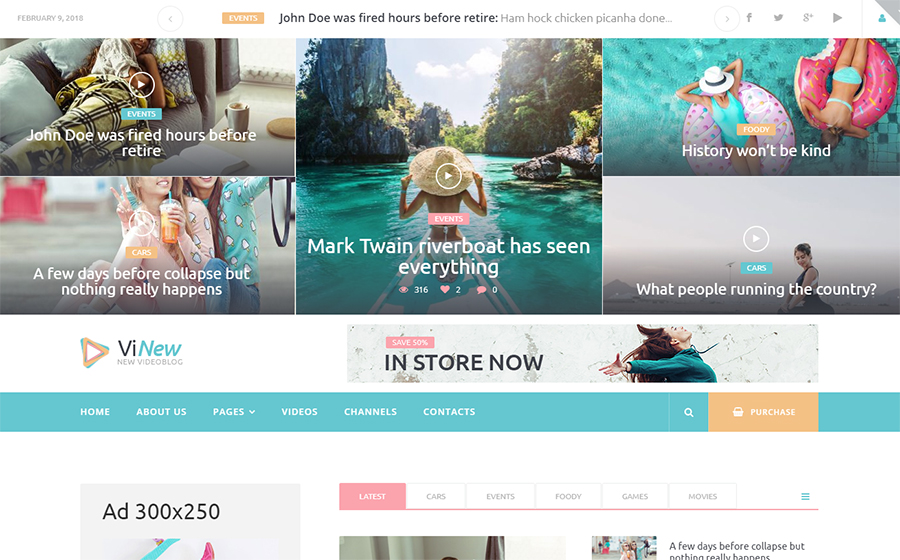 20 Video Blog WordPress Themes - Blog - Fribly