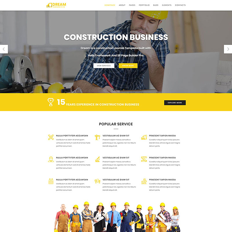 Dream - Construction Joomla Template