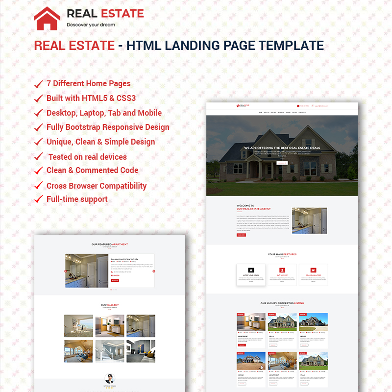 REAL ESTATE Landing Page Template