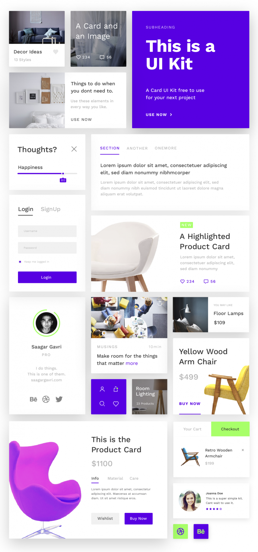 Card UI Kit preview