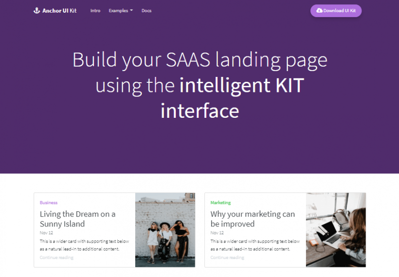 Free Bootstrap UI Kit