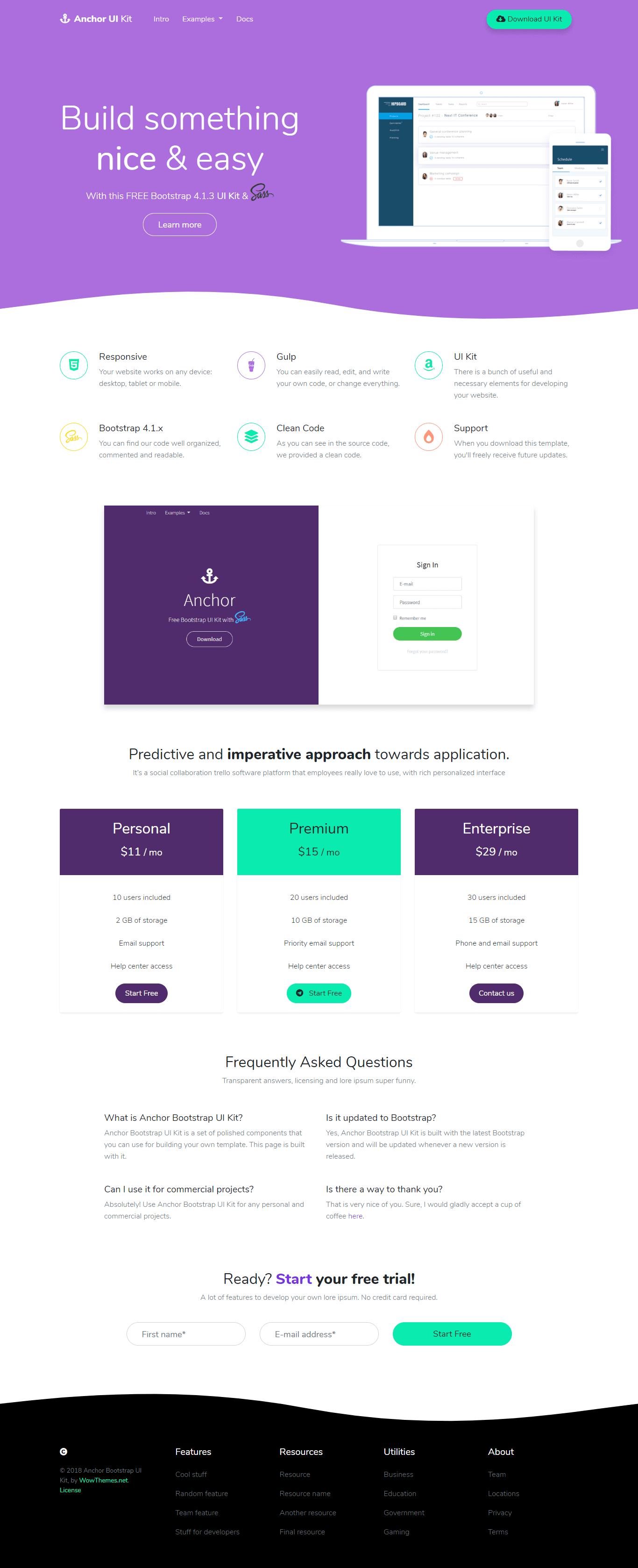 Free Bootstrap UI Kit - Bootstrap 4.1.3 UI Kit - Freebies - Fribly