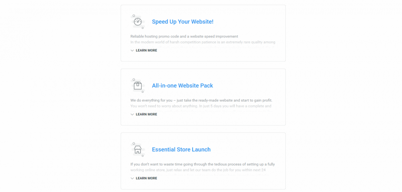 ONE: additional services