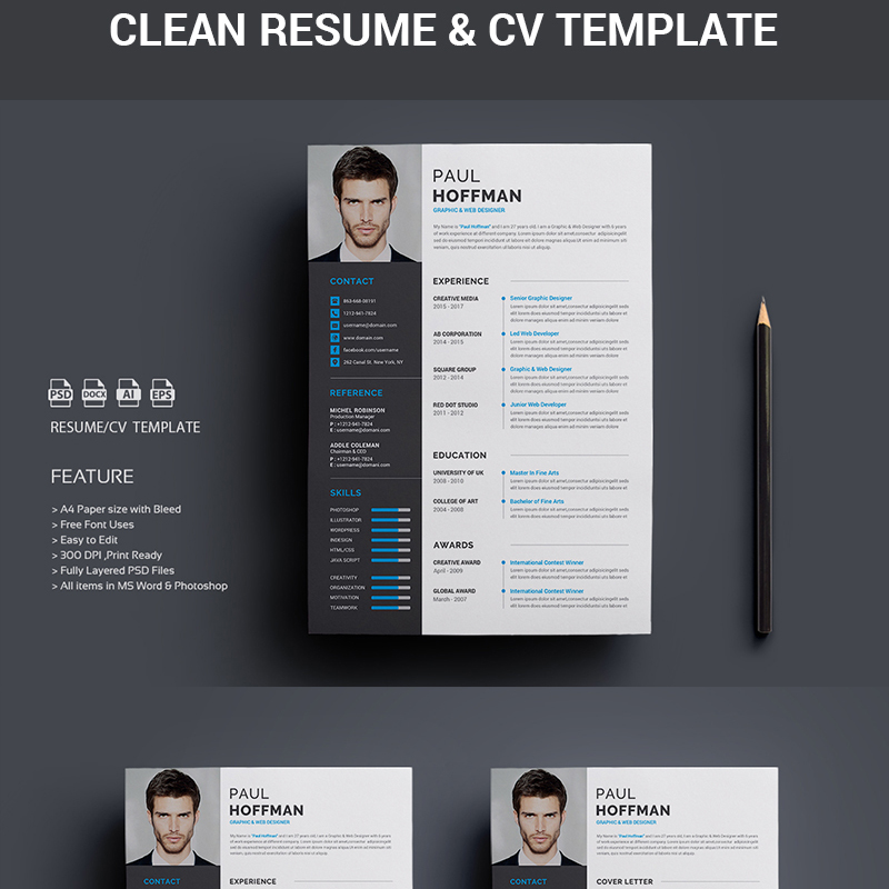Resume/CV-Paul Hoffman Resume Template