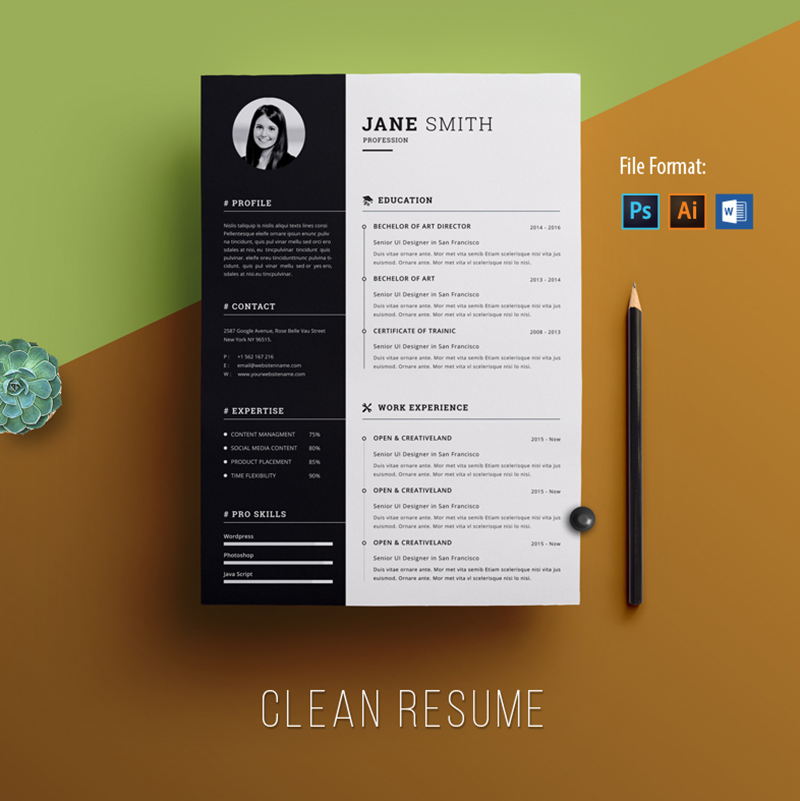 CV CV - Clean & Creative Jane Smith Resume Template