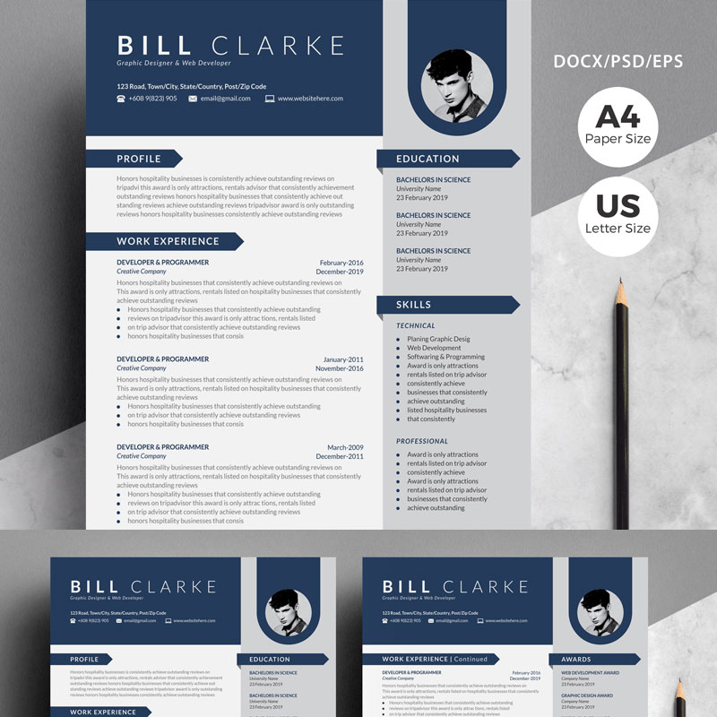 CV CV- Word Resume-Bill Clarke Resume Template