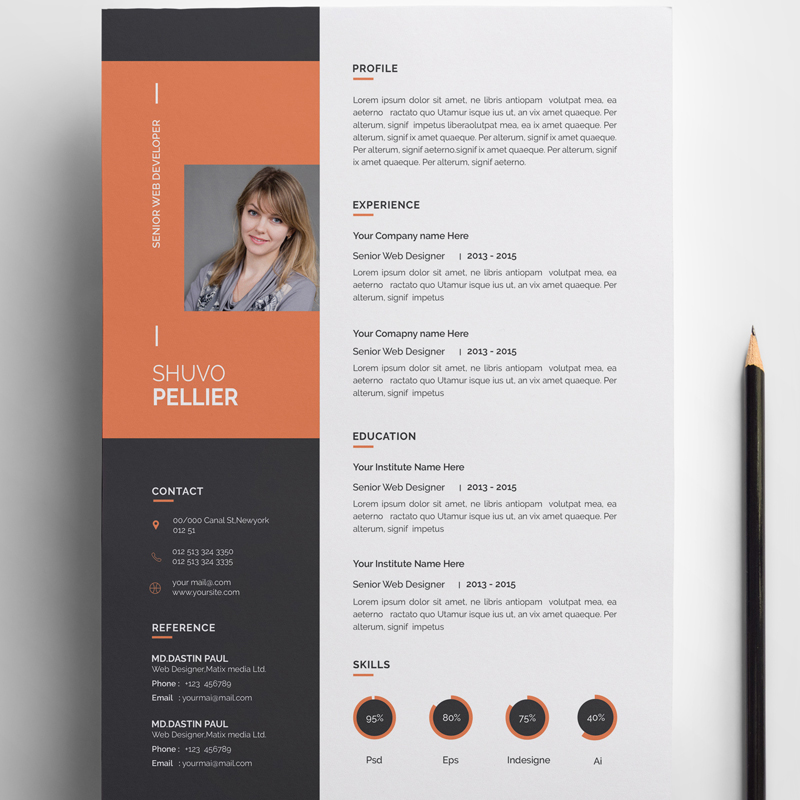 CV Templates To Start New Career - Print Design - Fribly