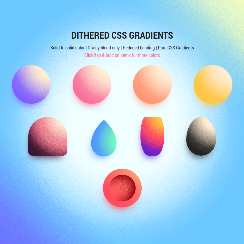 Dithered CSS Gradients - Reduce Banding, Purce CSS - Coding - Fribly